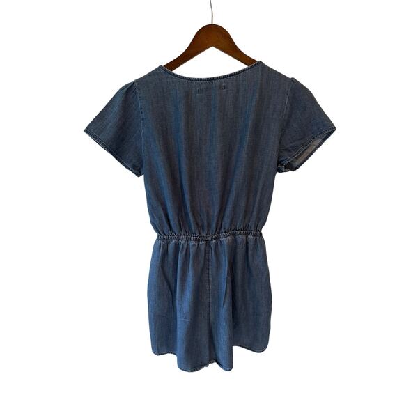 Abercrombie & Fitch Women’s S Denim Romper Shorts Cotton Lyocell Blend Preppy - Picture 4 of 10